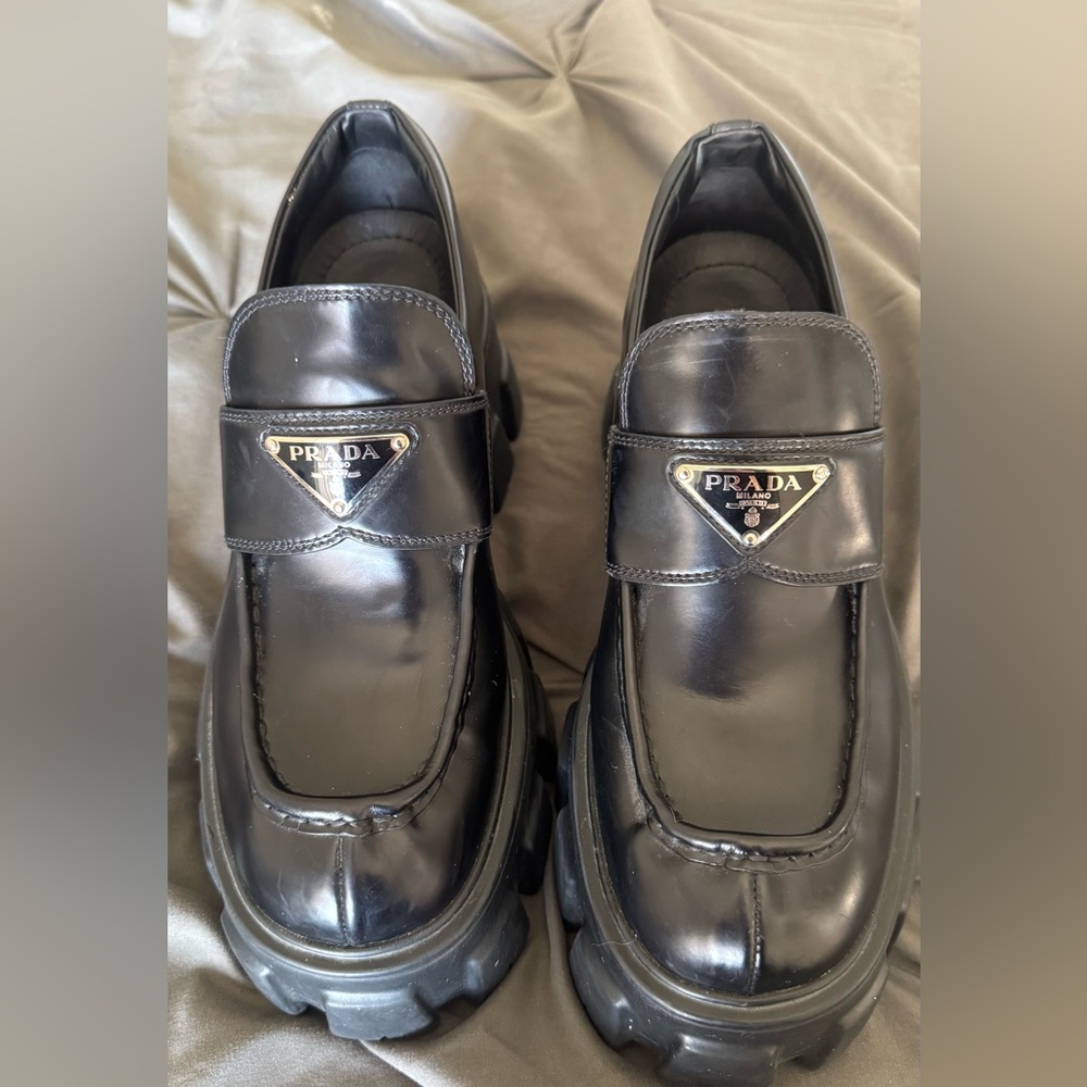 Authentic Prada Platform loafers